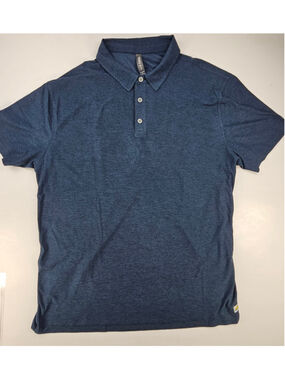 Vuori Strato Tech Polo Mens XL Navy Heather Performance Stretch Shirt V188 NWT